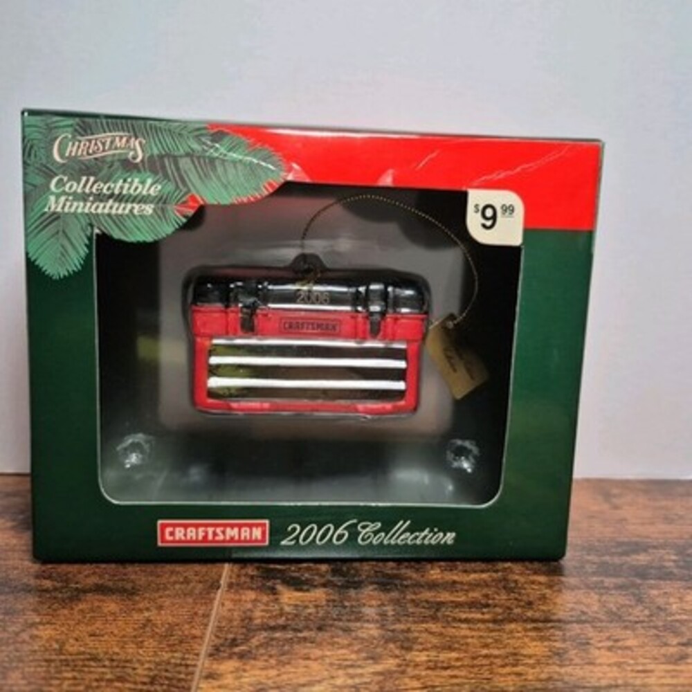 New Craftsman Mr Christmas 2006 Sears Collectible Miniature Red Toolbox Ornament